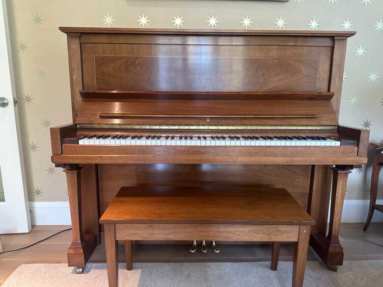 Steinway & Sons K-52 Upright Piano -- 52″, Satin Walnut