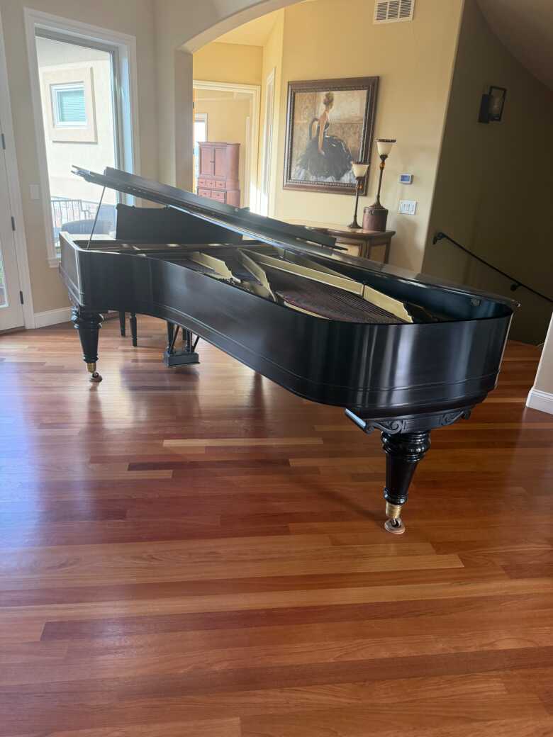 Rare 1909 Weber 9' Golden Era Art-Case Concert Grand Piano (