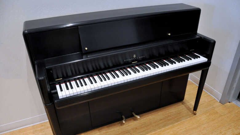 Restored 1968 Steinway Model 100 Upright, Satin Ebony