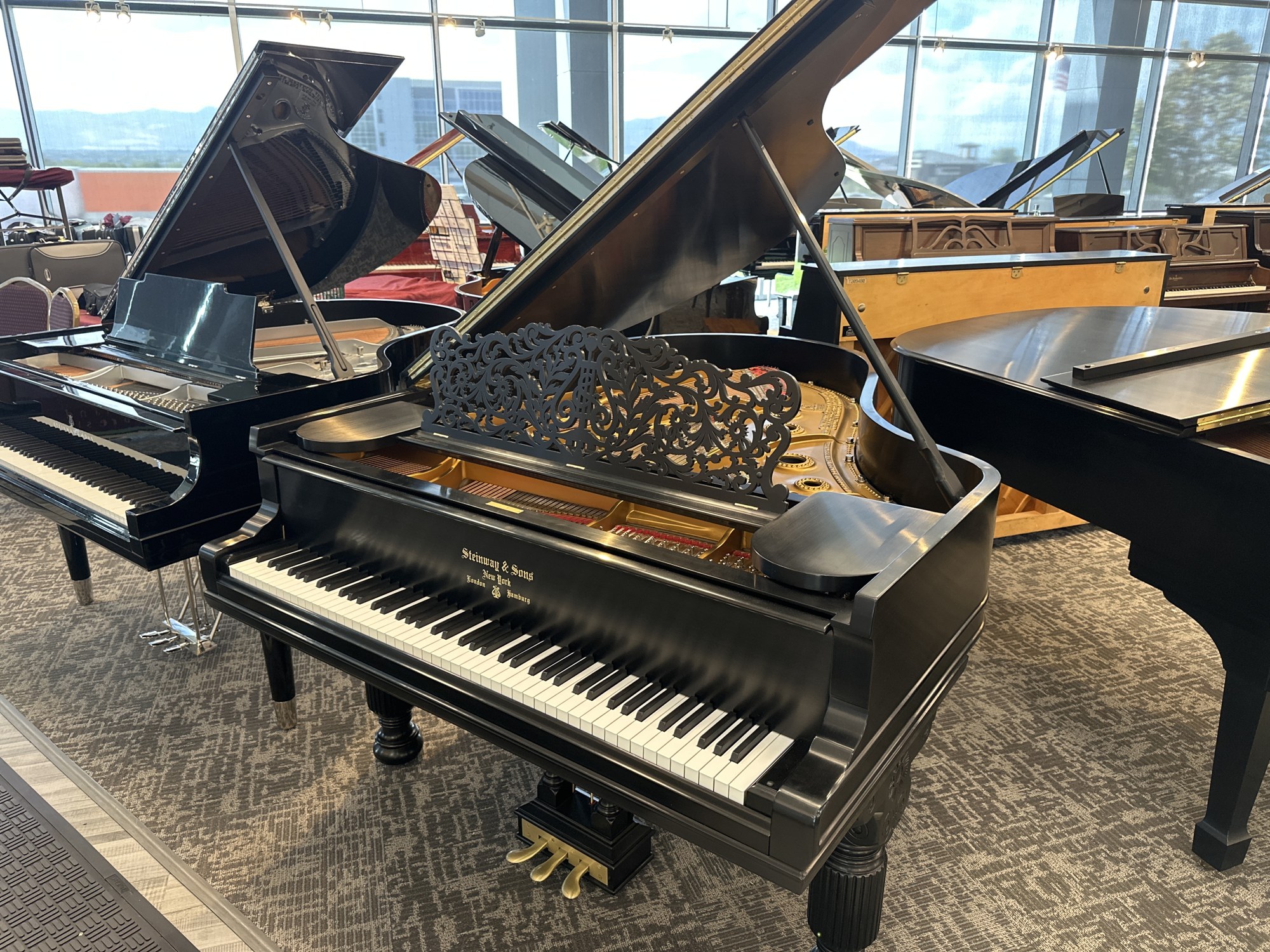 Restored 1894 Steinway Model A Art Case Grand, Satin Ebony