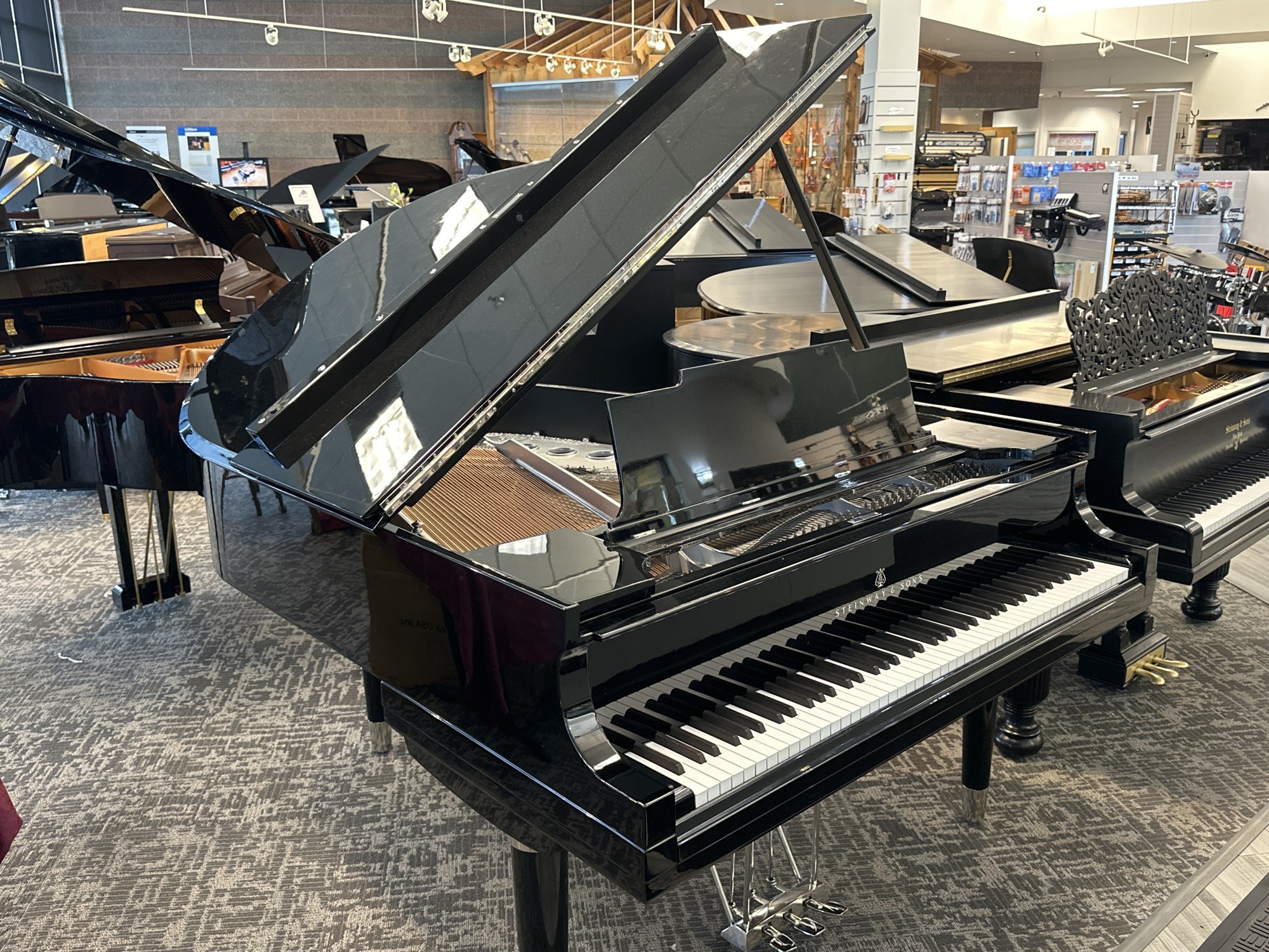 1925 Steinway Model M, Teague Sketch Design, Polished Ebony