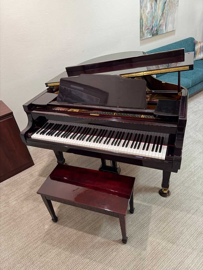 Weber WG-175 Baby Grand Piano — 5'9" Polished Mahogany, Benc