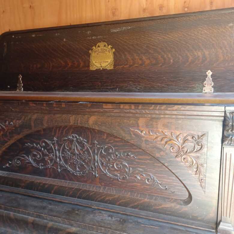 Rare Price and Teeple Cabinet Grand with Mythological Faces