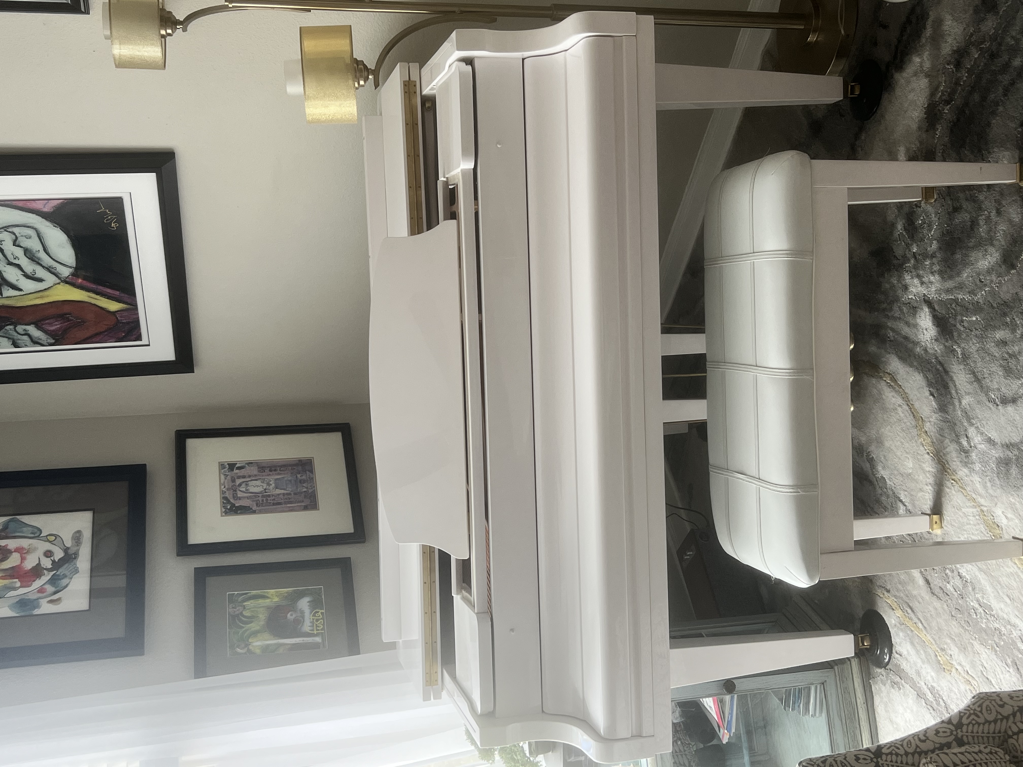 White Gloss Baldwin Baby Grand