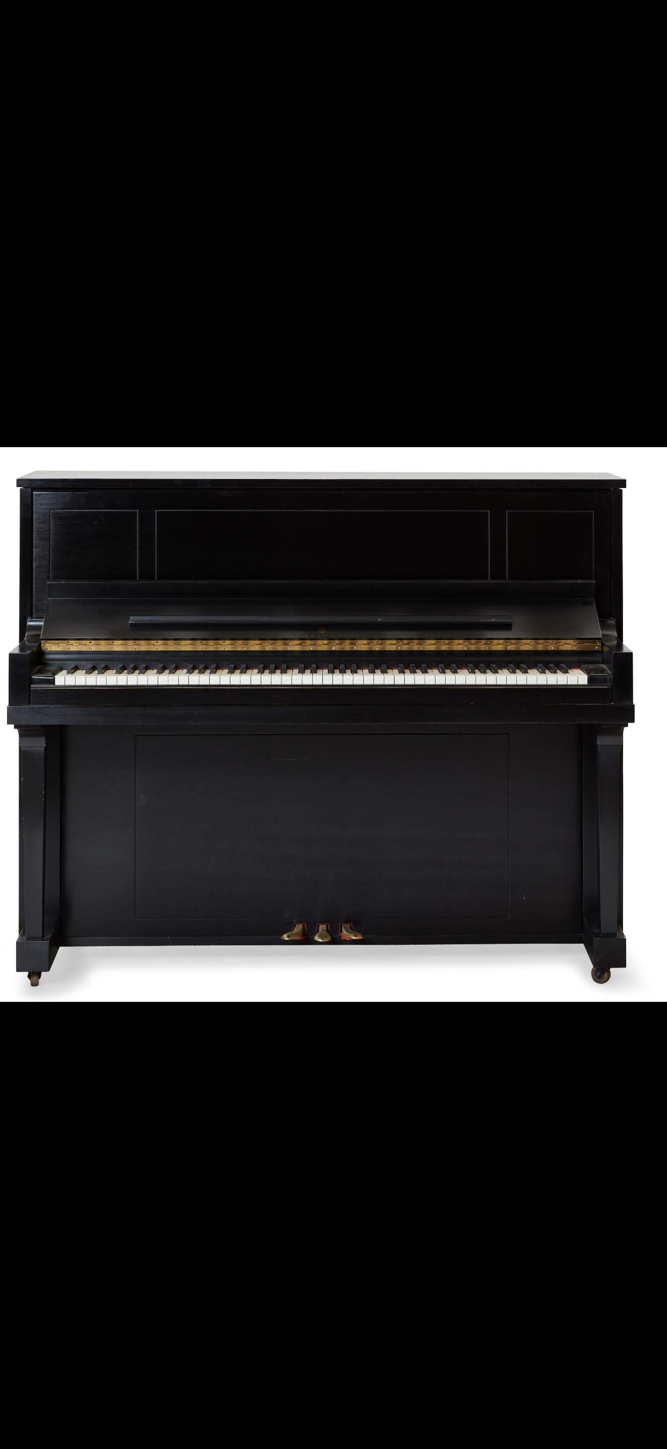 Steinway Upright signed by Andre Watts