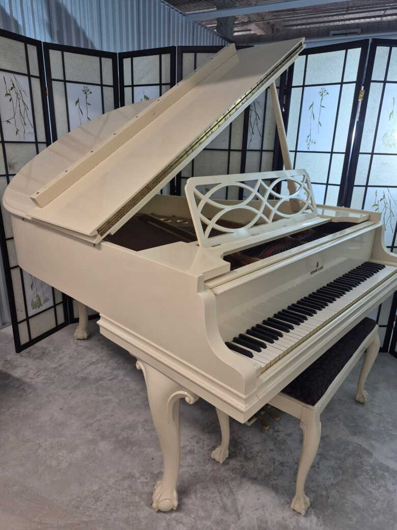White Steinway M, Art Case Chippendale Style, *WARRANTY*