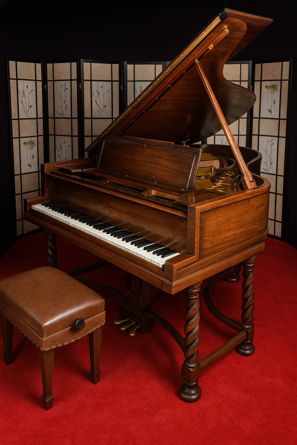 Steinway B Art Case English Style Walnut, Rebuilt, SEE VIDEO