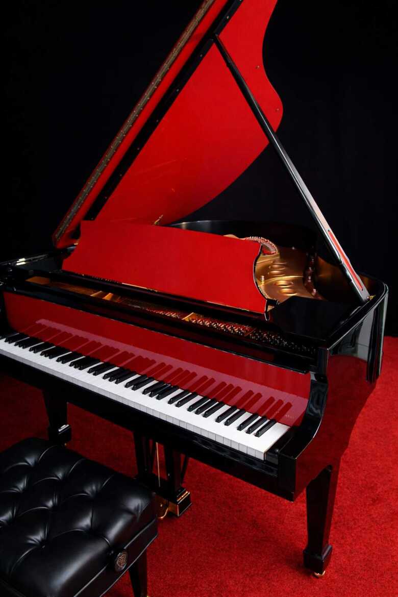 Steinway Model M Spirio "Pops Collection" Red/Black (VIDEO) 