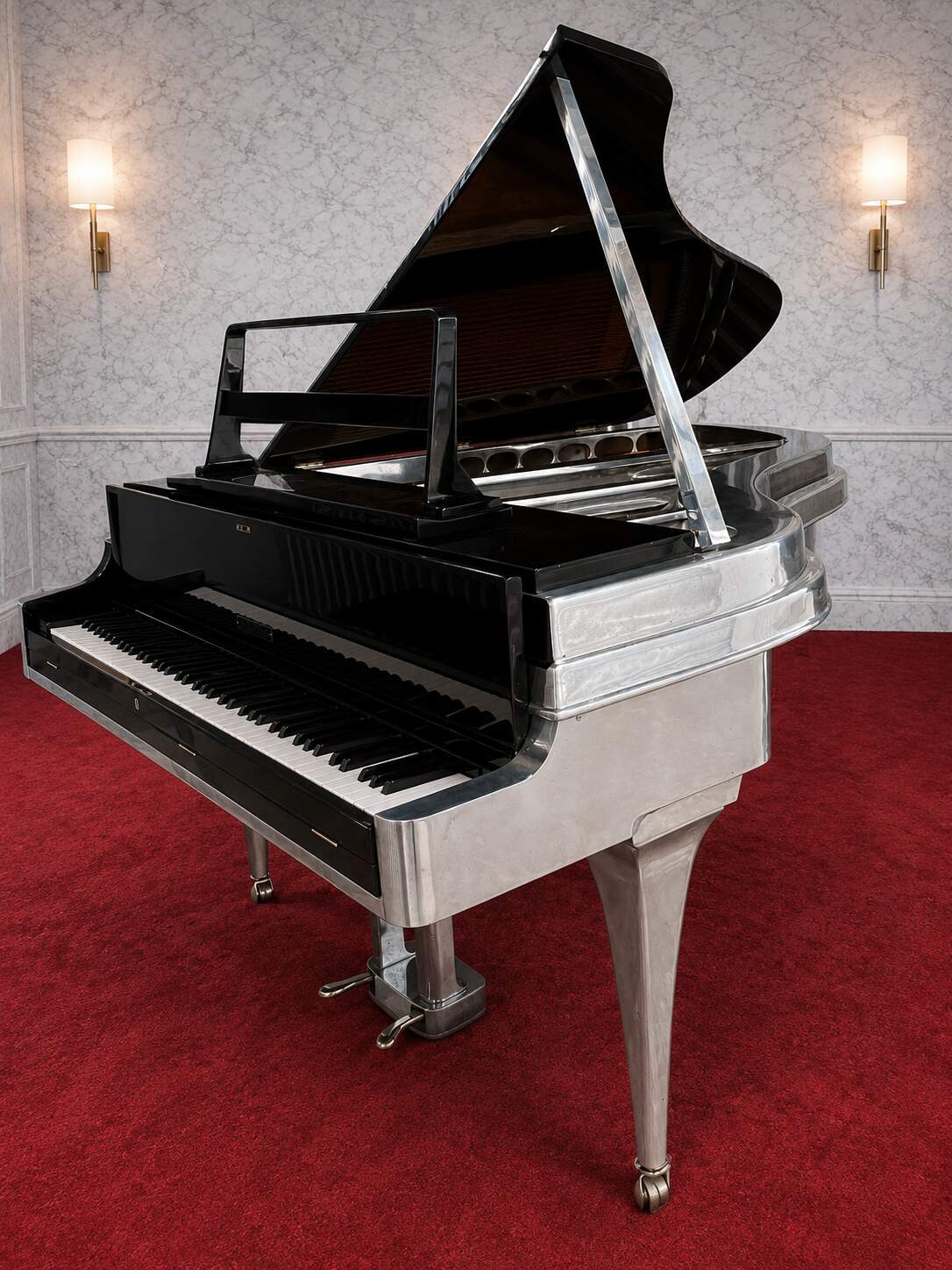 FUTURISTIC RIPPEN ALUMINUM GRAND PIANO *WARRANTY*