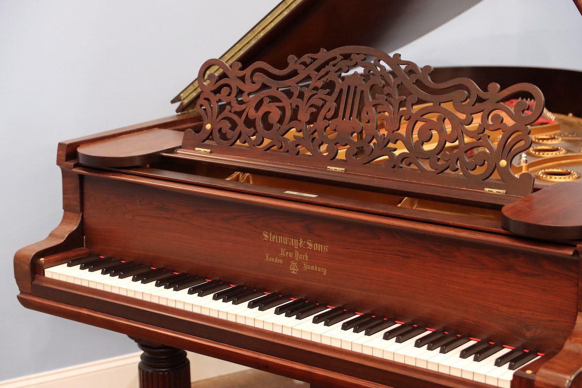 1889 Steinway model A restored at Steinway Factory