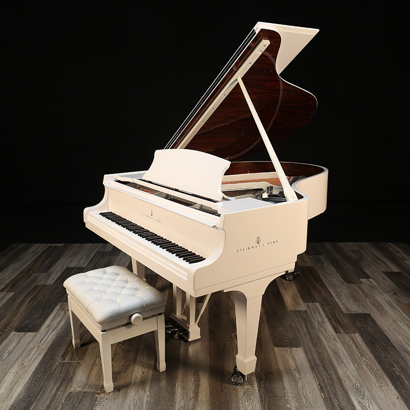 1911 Steinway O High-Gloss White & Rosewood