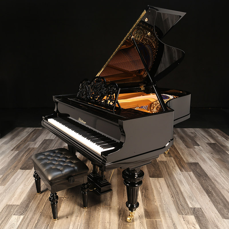1900 Blüthner Grand 6'3" High Gloss Ebony Restored