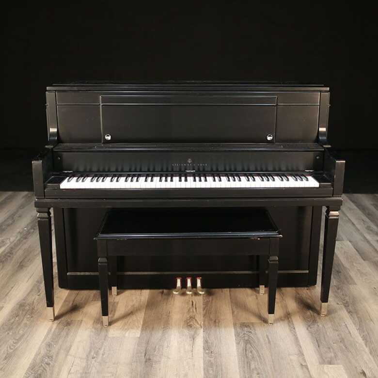 2007 Steinway Model 45 Upright, Satin Ebony, Excellent