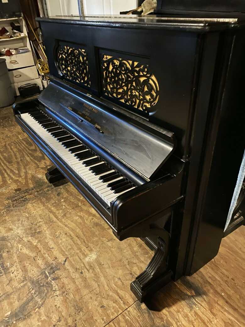 Steinway & Sons upright grand piano 56''
