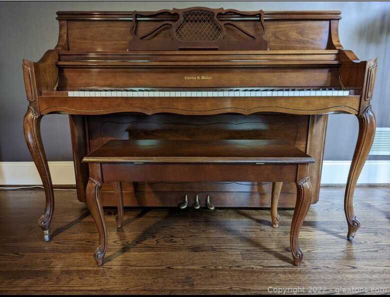 Exceptional sounding Charles Walter upright piano
