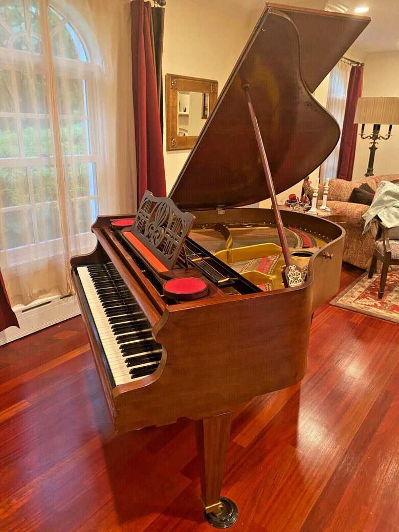 Stunning Austrian antique 4'4 baby grand piano Gebrüder Stin