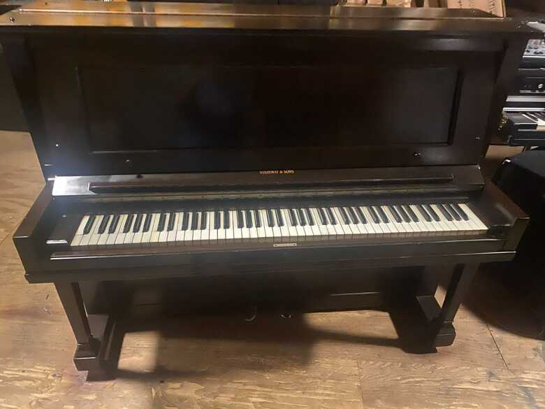 Steinway & Sons upright grand piano model V