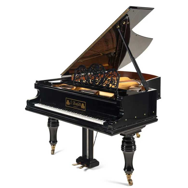 A Neufeld Black Lacquer Grand Piano 5'10''
