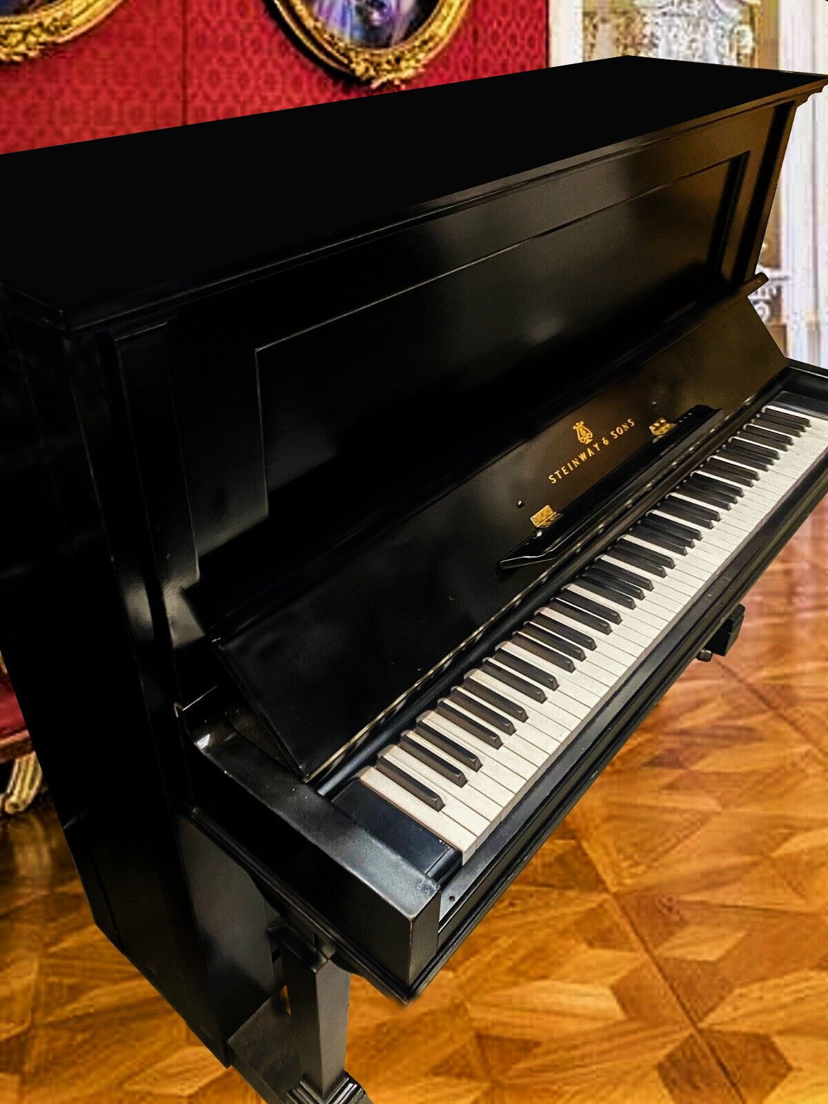 Steinway & Sons black classic 50'' upright piano
