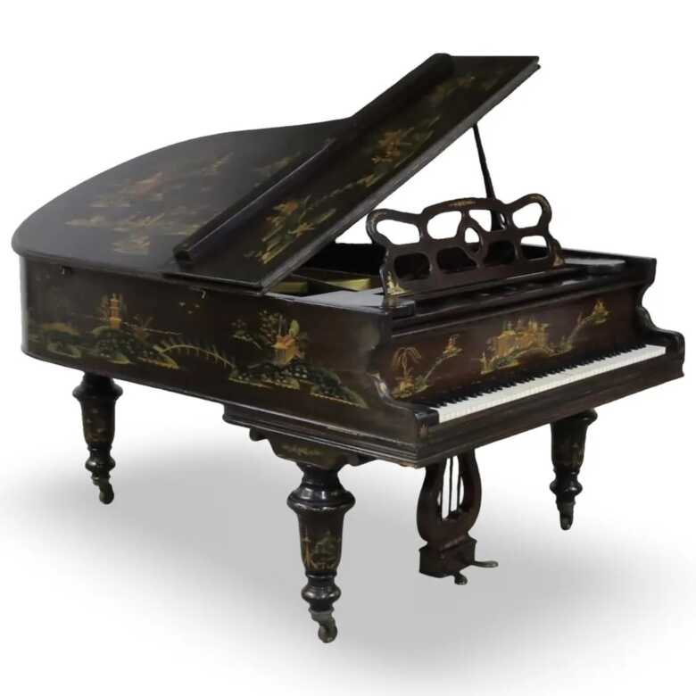 Chinoiserie Lacquered 6' grand piano