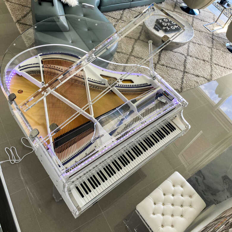 Transparent acrylic Crystal Grand Piano beautiful design