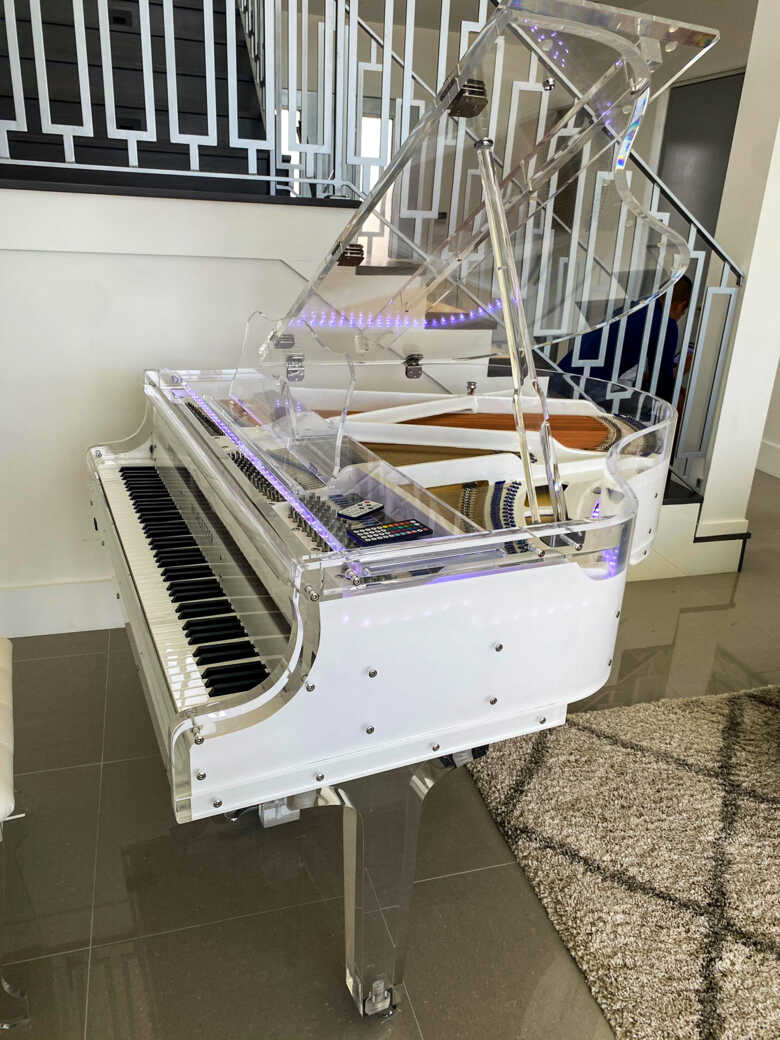Transparent acrylic Crystal Grand Piano beautiful design