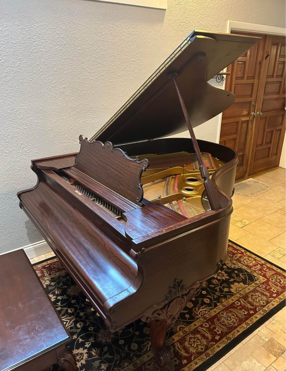 Victorian Style Sohmer Grand Piano - 6’5 Mahogany Finish