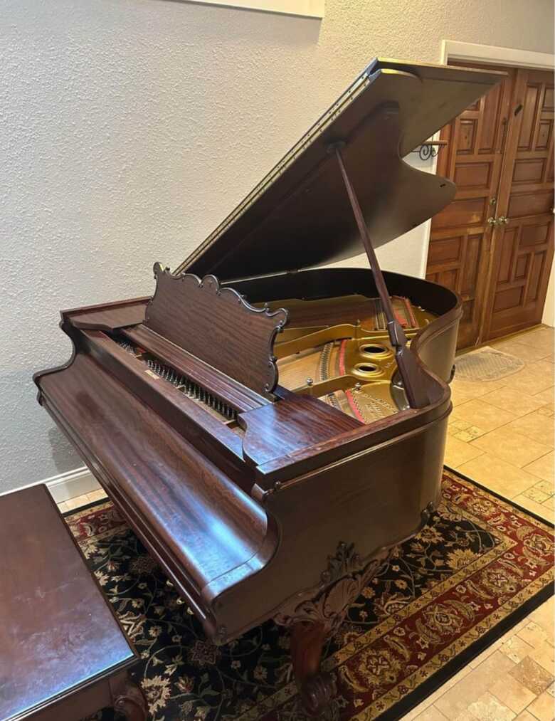 Victorian Style Sohmer Grand Piano - 6’5 Mahogany Finish