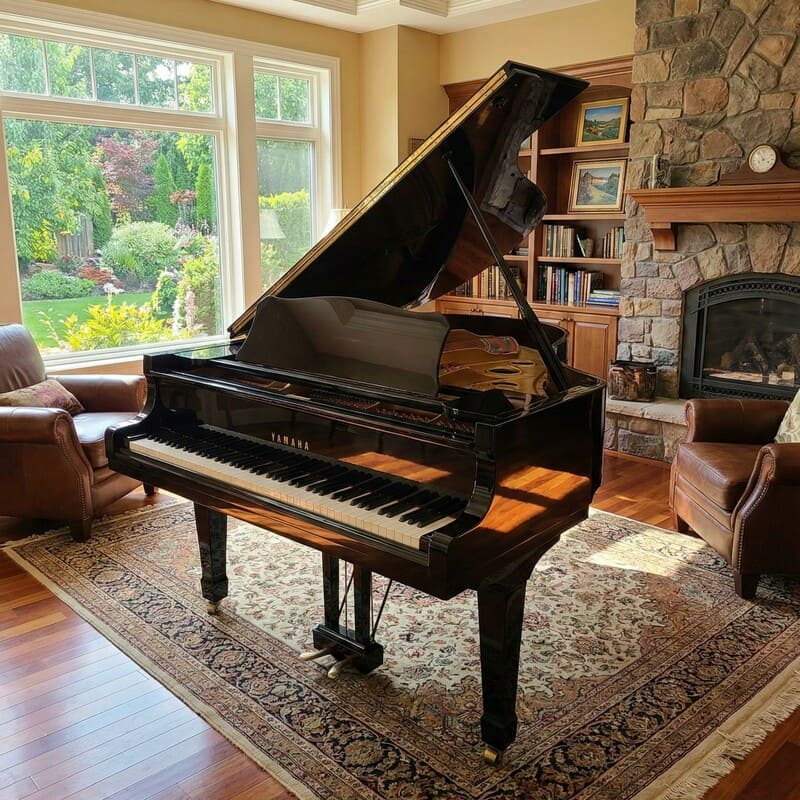 Yamaha C3 Grand Piano – 6'1 – Glossy Black