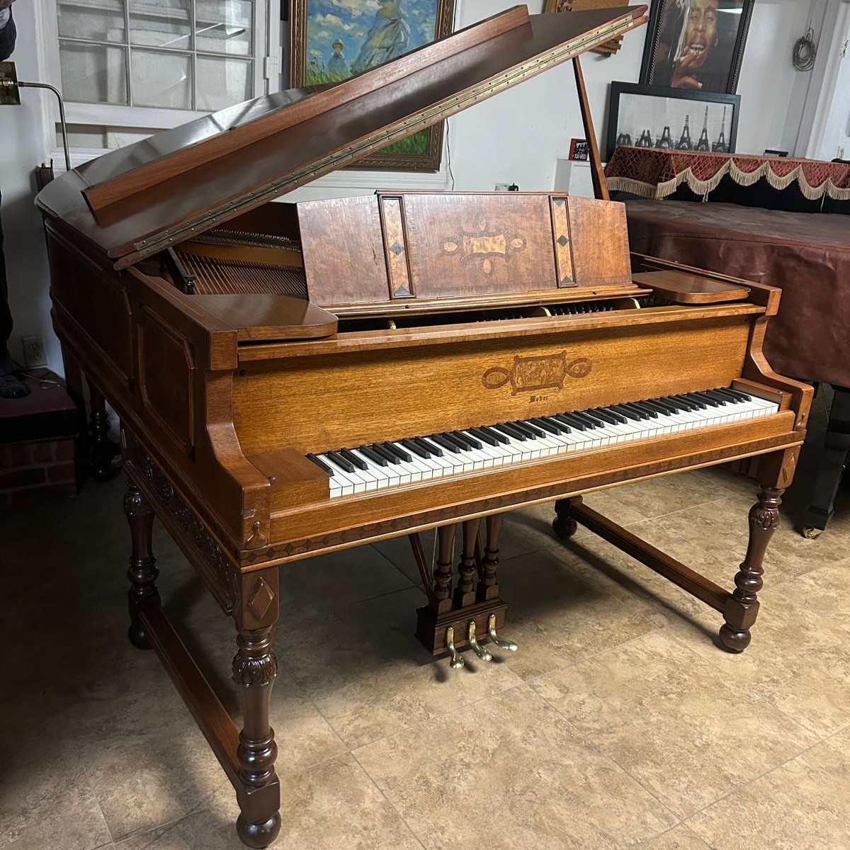 Weber NY Mahogany Baby Grand Piano 6'