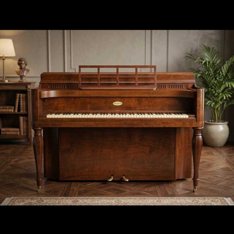 Steinway Model 100 Upright Piano – Mahogany