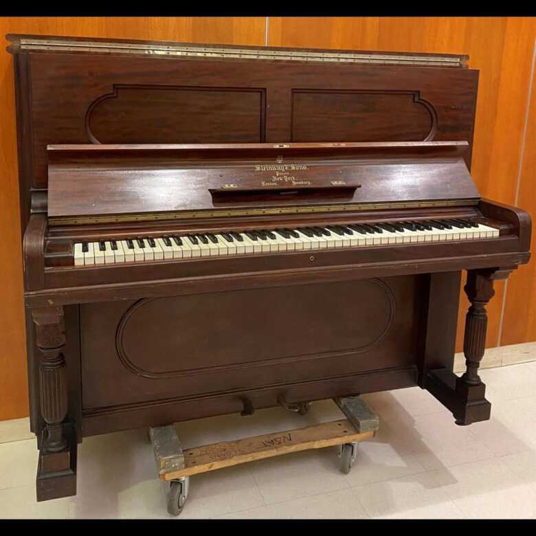 Steinway & Sons Upright Piano – Mahogany Case (Late 19th)