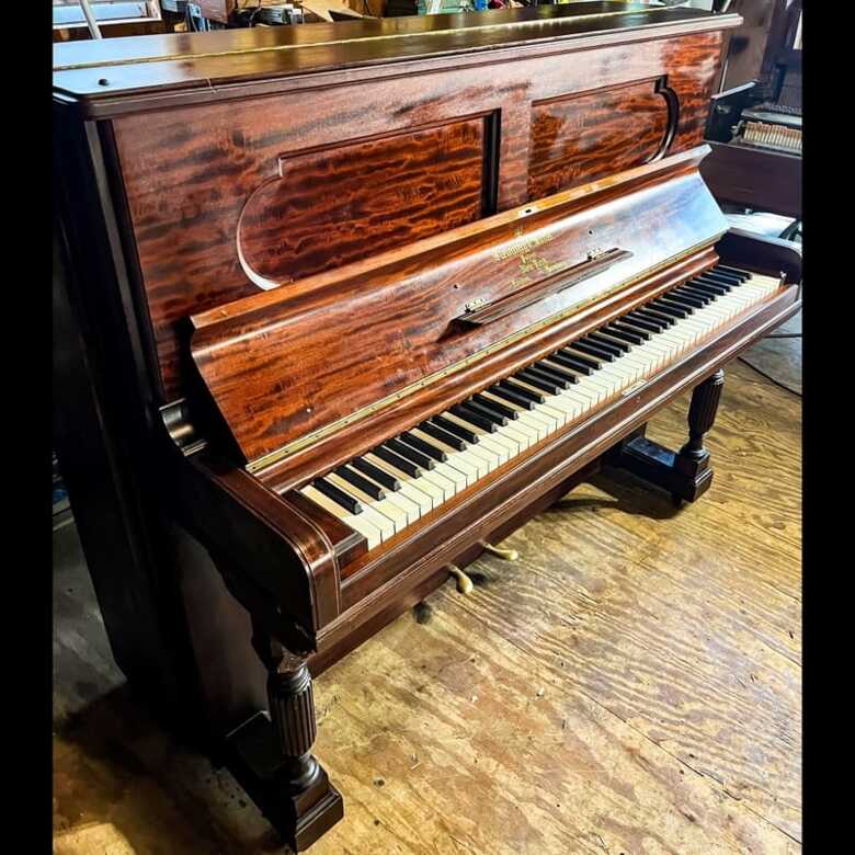 Steinway & Sons Upright Piano – Mahogany Case (Late 19th)