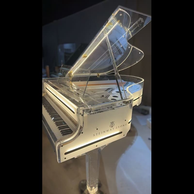 Steinway & Sons Model O Transparent Grand Piano – 5’11