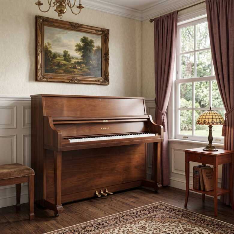 Warm & Resonant Tone: Classic Kawai Upright
