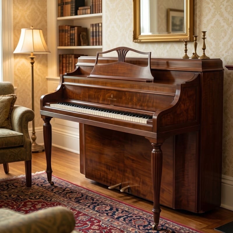 Steinway & Sons Model 100 Upright Piano – Mahogany Polish