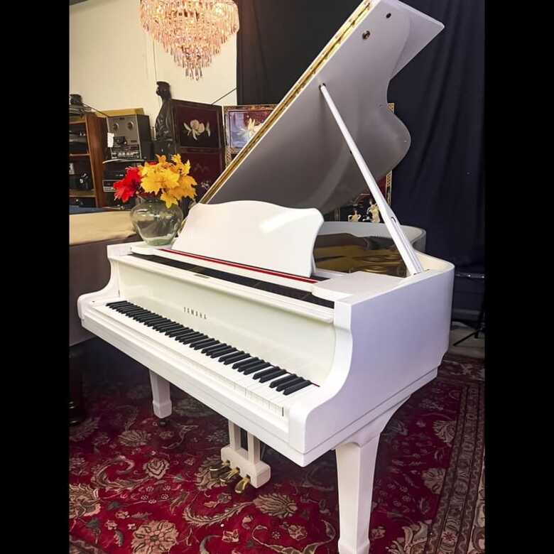 Acoustic luxury: White Yamaha G3 Grand piano