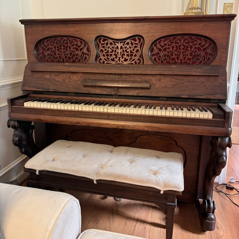 Extraordinary Arrival: Historic Steinway & Sons Upright Now 