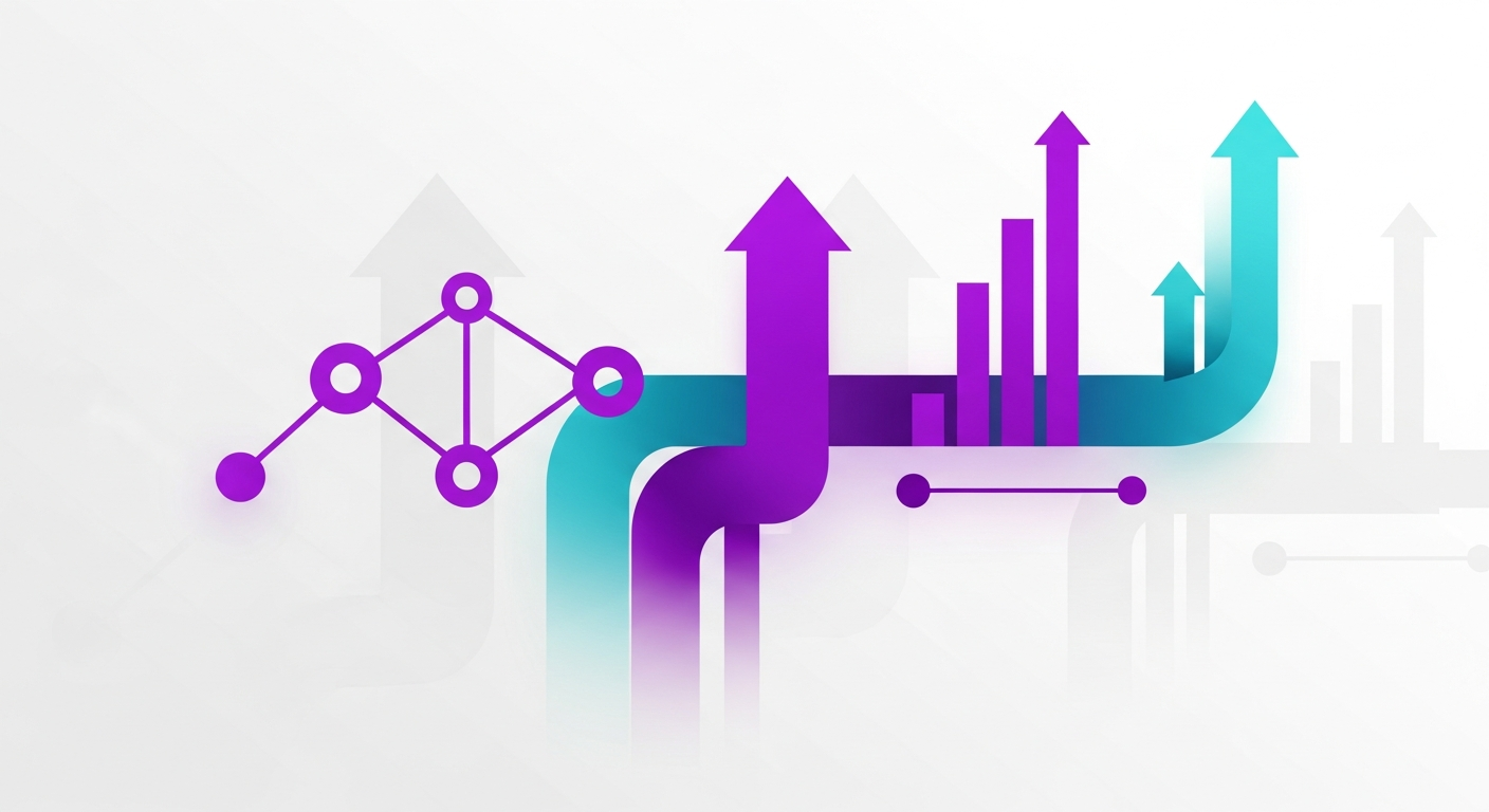  Um painel de controle de CRM moderno e limpo mostrando um pipeline visual, indicadores de performance e um módulo de IA em ação.