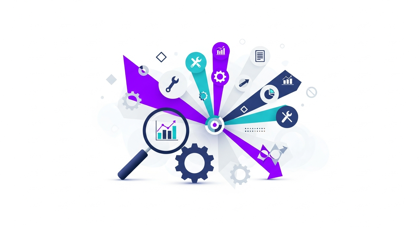  Consultores analisando dashboards de BI com gráficos e métricas de vendas e atendimento.