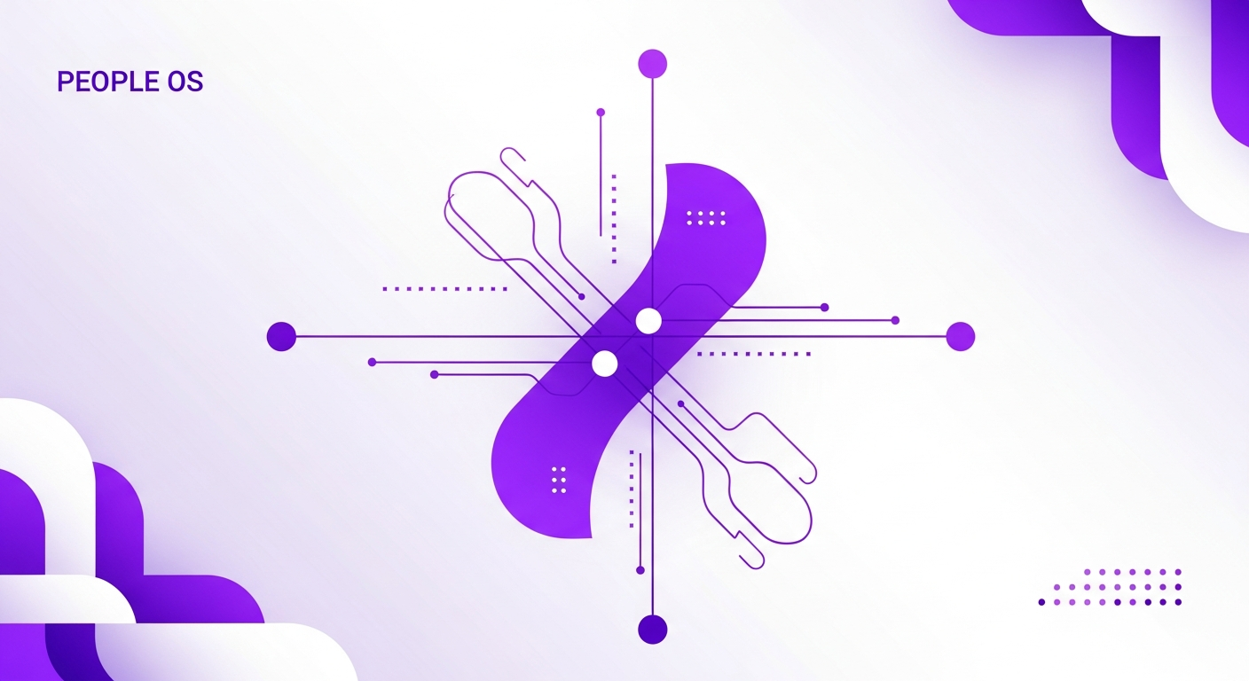  Diagrama de fluxo mostrando a integração entre People OS, CRM, Helpdesk e outras ferramentas de vendas e atendimento.