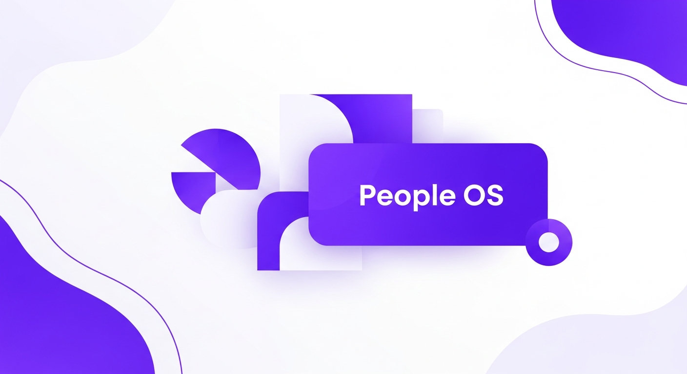 Ilustração de uma equipe comercial engajada e produtiva utilizando o People OS