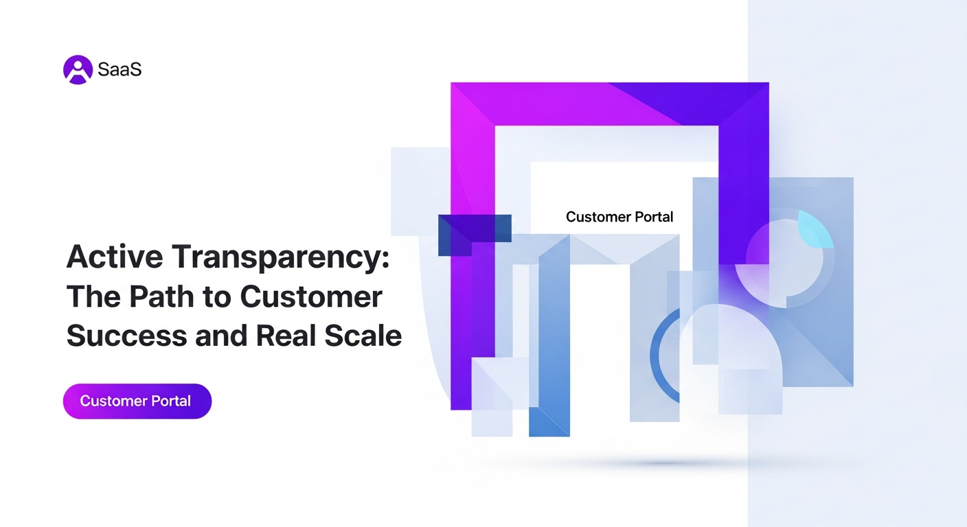  Infográfico mostrando a integração do CRM, Portal do Cliente e Helpdesk em um fluxo contínuo.