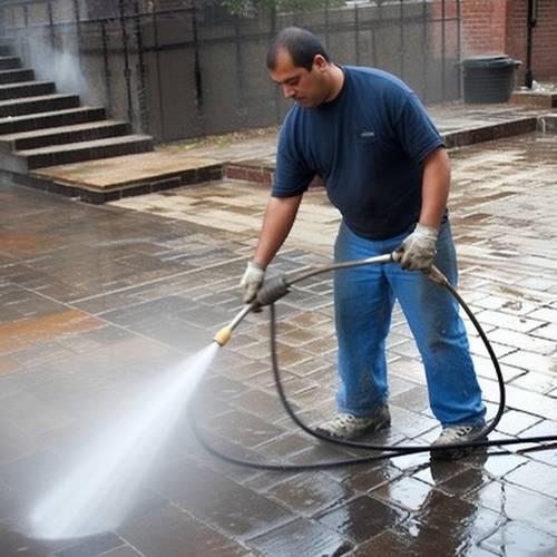 Pressure Washing 3 Story Building