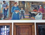 Bushnell__Il_Post_Office_mural___Pioneer_Home_in_Bushnell__by_Reva_Jackman.JPG