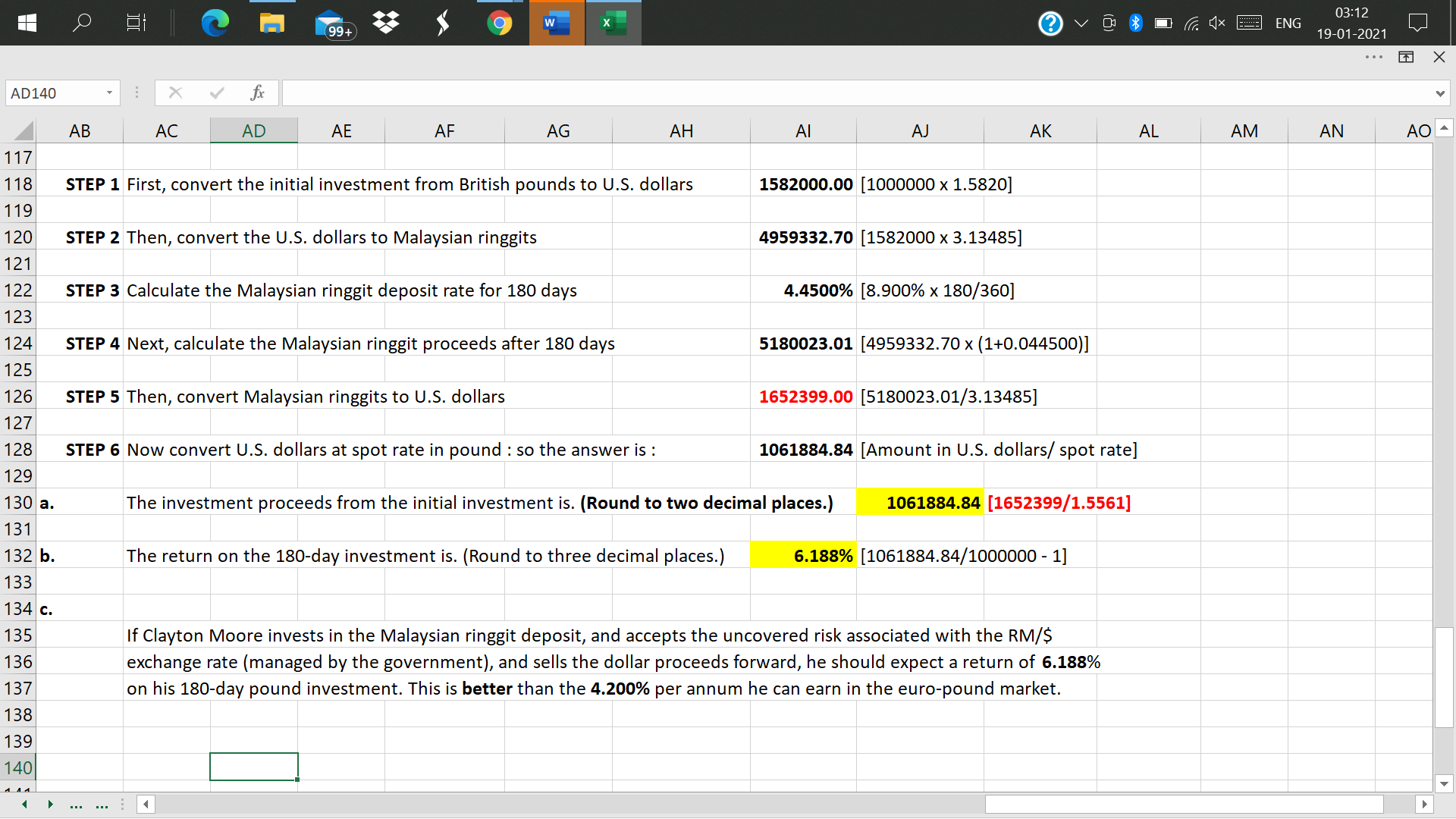 C ENG 03:12 19-01-2021 99+ X AD140 AB AC AD AE AF AG AH ?? AJ AK AL AM AN AO - 117 118 STEP 1 First, convert the initial inve