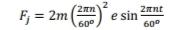 21 2nnt F, = 2m 2 600 e sin 60°