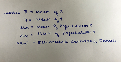 where X = Mean of x * y = Mean Mean of y Mx = Mean of Population x x Mean of population & y sx-4 - Estimated standard Euro My