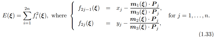 Give an analytical expression for the Jacobian of the vector function featured in Eq. (1.33) with...-2