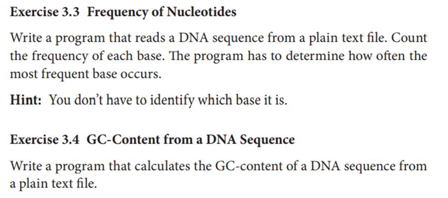 Write the results of Exercises 3.3 and 3.4 to a text file.